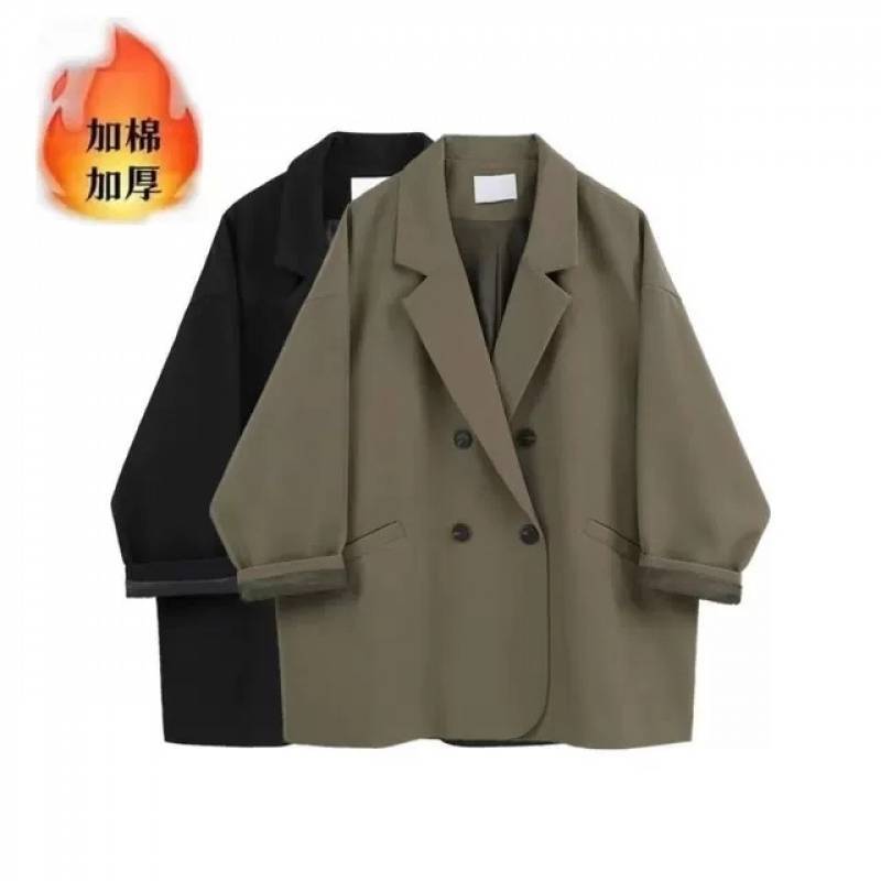 plus size Women's Spring and Spring New Fashion Chubby Korean-style Slimming Trendy Retro Suit Loose Women's Jacket