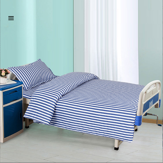 Picture of Pure Cotton Three-Piece Set Pure White Quilt Cover Bed Sheets Quilt Cover Single Hospital Bed Dormitory Ward Pure Cotton Bedding