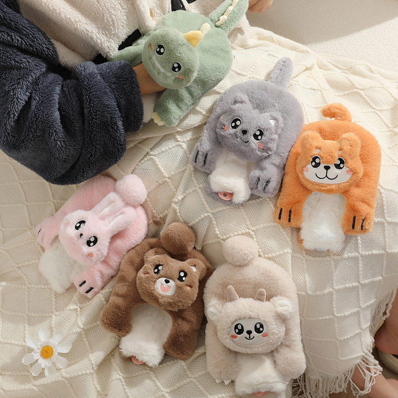 Picture of New Cute Plush Hand-Held Water-Filled Hot Water Bottle Thickeneded Explosion-Proof Pvc Hot Water Bottle Removable and Washable Spot Wholesale