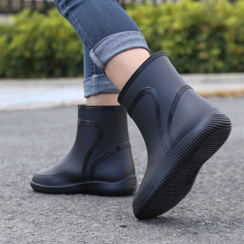 Cross-border German summer rain boots men's fashion rain boots waterproof non-slip water shoes wear-resistant kitchen car wash rubber shoes