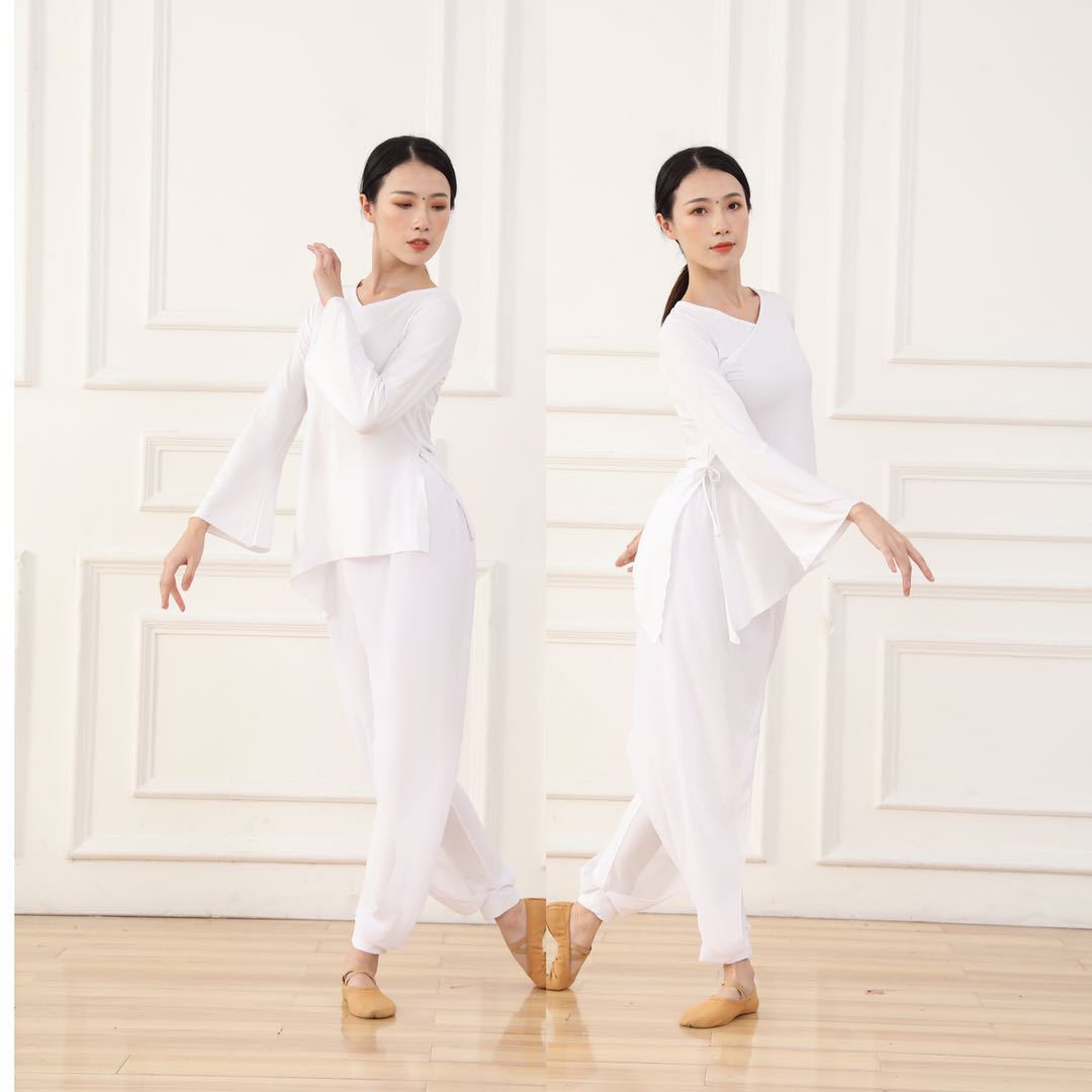 Picture of New Dancing Clothes suit Modern Body Classical Folk Dance Elegant Chiffon Fairy Slimming Long Sleeve Dancing Women