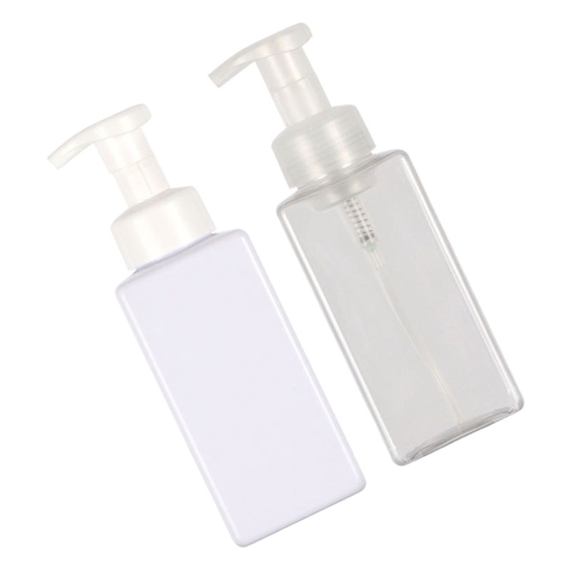 In stock 250ml facial cleanser foaming bottle PET transparent foam bottle disposable disinfection 500ml hand sanitizer empty bottle