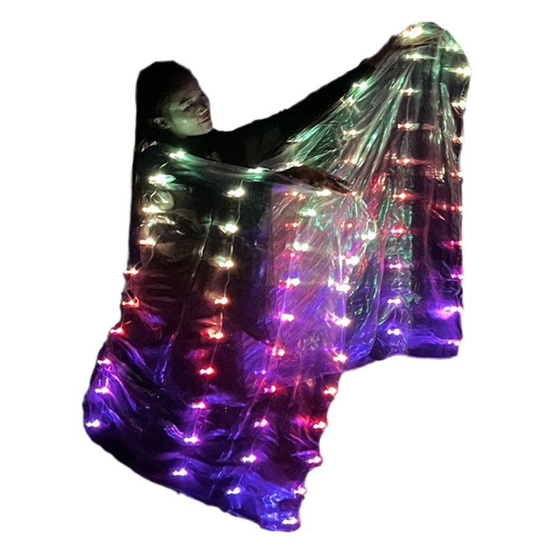 New Colorful Gauze Scarf Flowing Stage Costume for Oriental Dance Performance Belly Dance 2m * 1m Ribbons