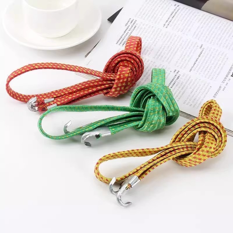 1.5 meters flat hook rope motorcycle back seat elastic binding rope electric car trunk binding with elastic rope
