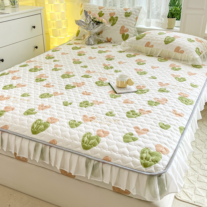 Picture of Class A Thickened Bed Cover Padded One-piece Bed Cover Nantong Hotel Simmons Mattress Protective Cover All-inclusive Non-slip Bed Sheet