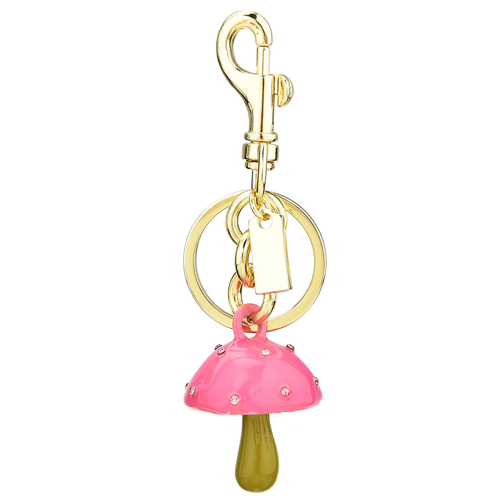 New Creative Cartoon Colorful Small Mushroom Keychain Bag Mobile Phone Car Keychain Pendant Cartoon Mushroom Hanging