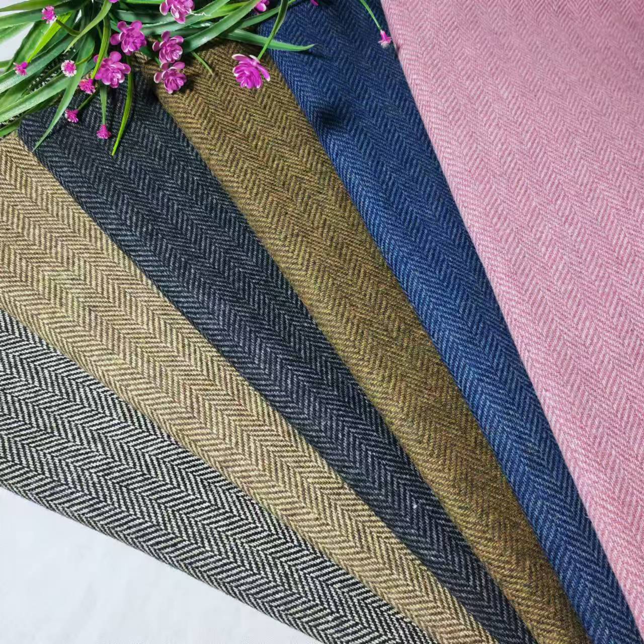 Shaoxing factory in stock autumn and winter wool herringtop suit shoes hat bags quality woolen herringtop wool