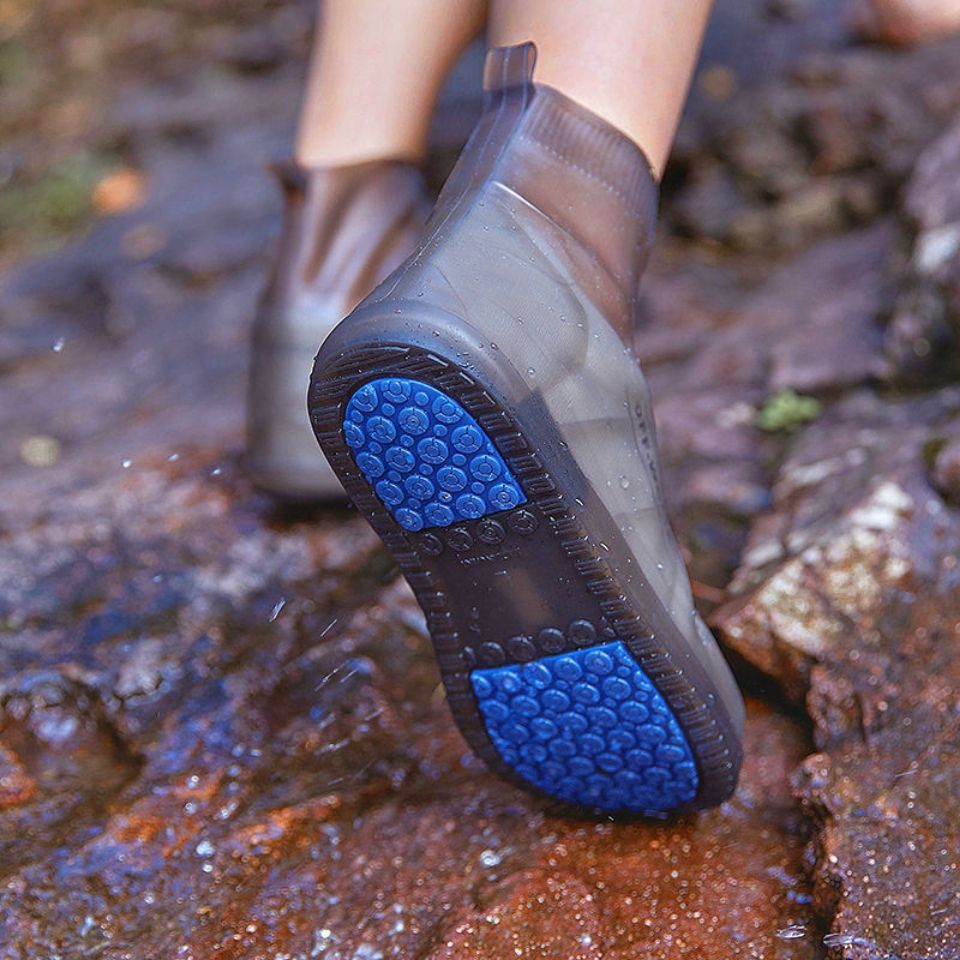 Rain Boots for Men and Women, Waterproof Rain Boot Covers for Snow, Non-Slip, Thickeneded and Wear-Resistant, Kidsren's Silicone Rain Boot Covers, Mid-High Water Shoes