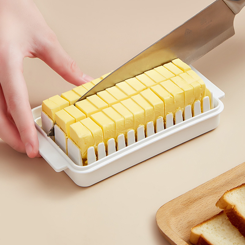 Picture of Butter Cutting Box Butter Tofu Cutting Cutter Refrigerator Fresh Storage Box with Lid Cheese Cheese Storage Box