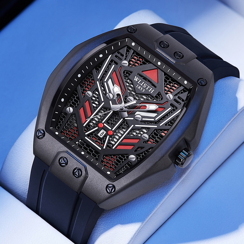 Swiss Brand Watch Men's Cool Sports Calendar Waterproof Men's Watch Popular Style Quartz Watch Foreign Trade Cross-Border Watch