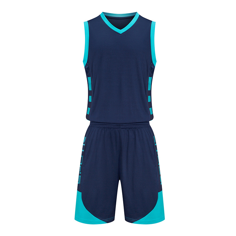 Summer new dry breathable outdoor sports color matching basketball clothes suit powerful manufacturers wholesale printed logo printing