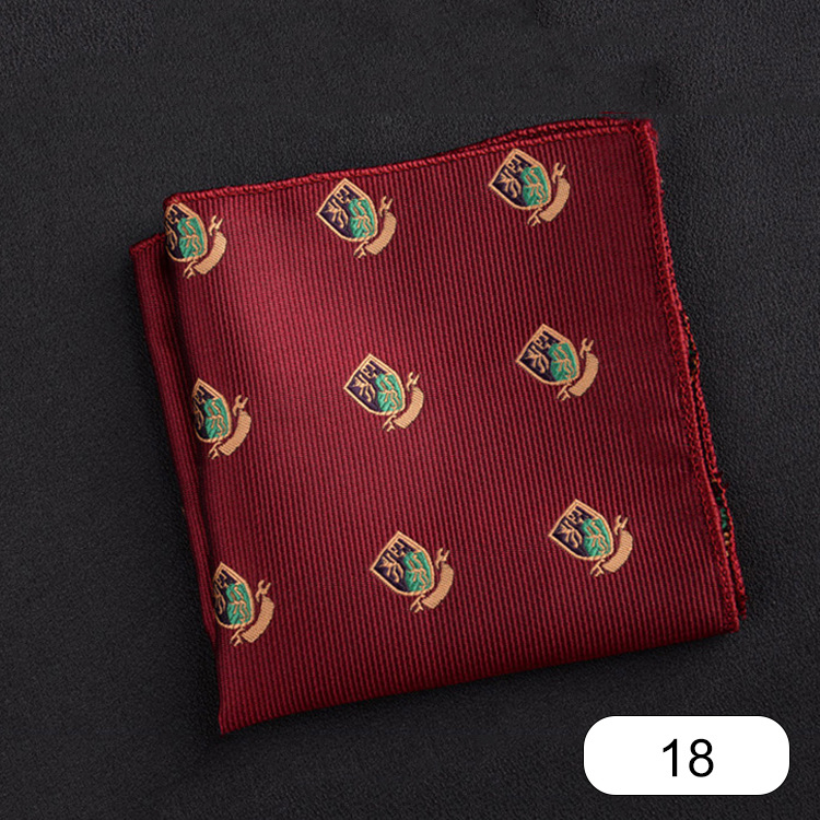 Picture of Men's suit small square scarf factory wholesale fashion polyester fashion accessories vintage embroidery pattern pocket towel men's clothing