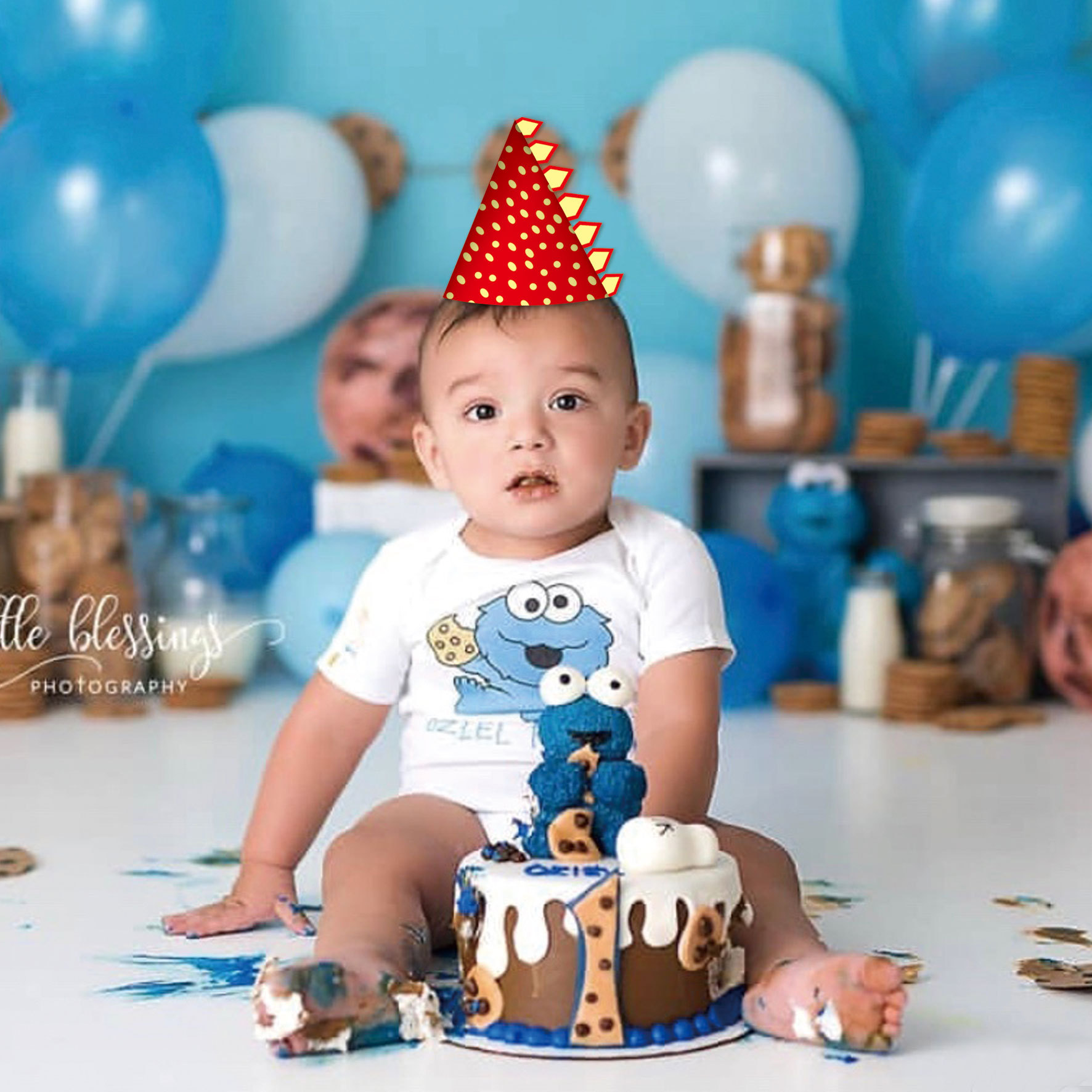 Picture of Party Dress Up Cartoon Birthday Hat Dinosaur Boys Girls Birthday Hat Baby Party Children's Day Birthday Hat