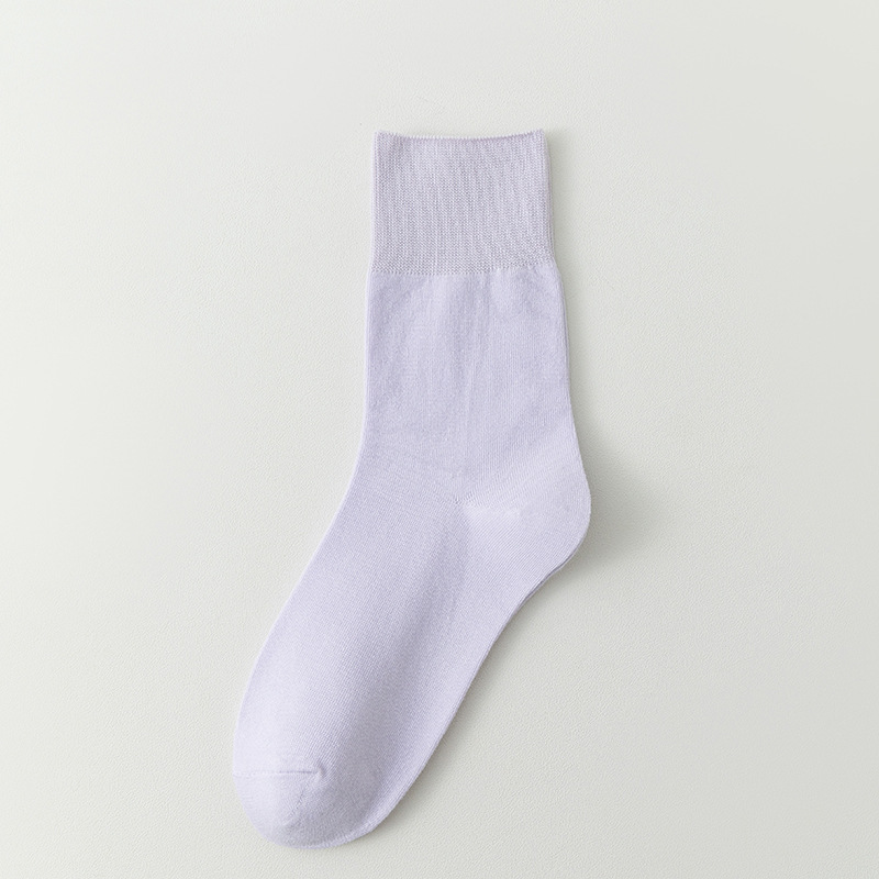 Picture of Mid-Calf Socks for Women, Spring and Autumn Solid Color Slouch Socks, Versatile Maternity Socks, Casual Long Socks, Zhuji Socks Wholesale