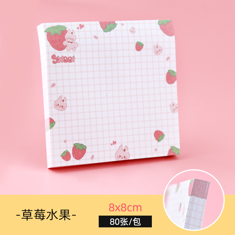 Picture of Ins Japanese and Korean Cartoon Creative Sticky Notes Cute Fruit Note Stickers Signature Book Student Memo Note Stickers