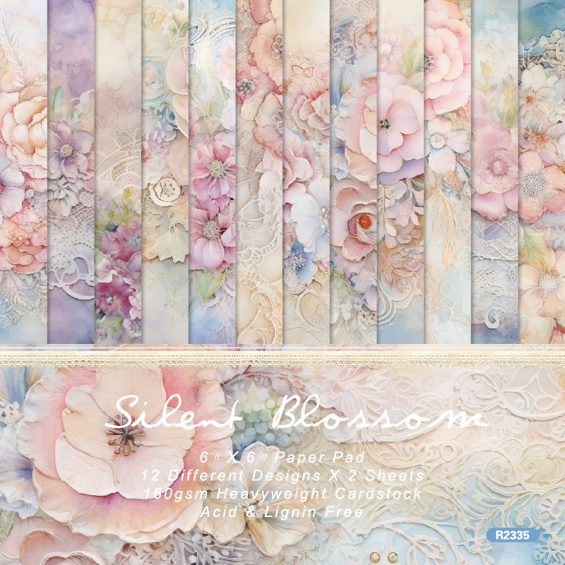 DIY album scrapbook Journal material paper card making Background Paper 6-inch single-sided pattern paper R2335