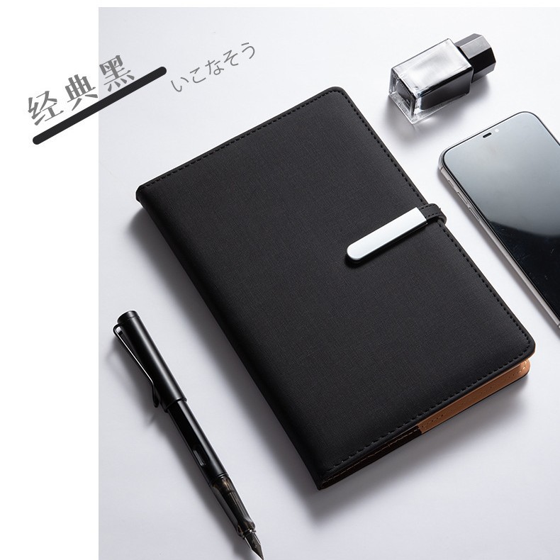 Picture of A5 business notebook B5 metal buckle PU notebook can add logo office notebook Workbook