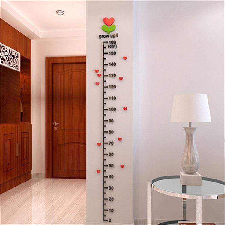 M238 Tree Bud Height Sticker Baby and Children Height Sticker Cartoon 3D Acrylic Crystal Three-Dimensional Wall Sticker