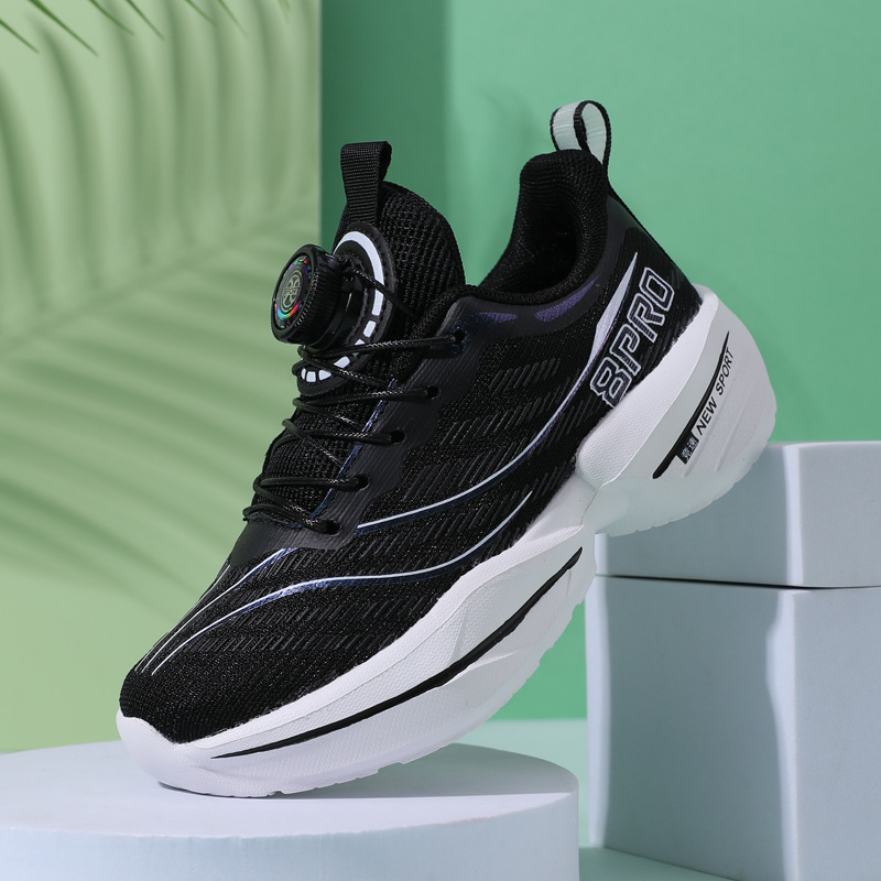 Boys' Chitu 8Pro Running Shoes Spring New Soft-Soled Shock-Absorbing Kidsren's Sports Shoes Student Racing Breathable Button Shoes