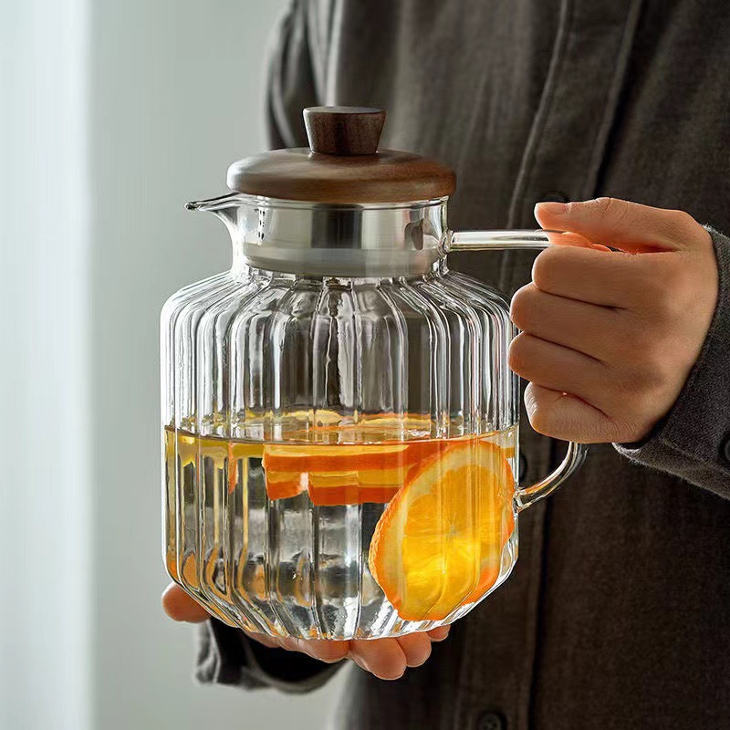 High borosilicate heat-resistant glass transparent large-capacity cold kettle cold kettle boiling teapot teapot can be heated by electric ceramic stove