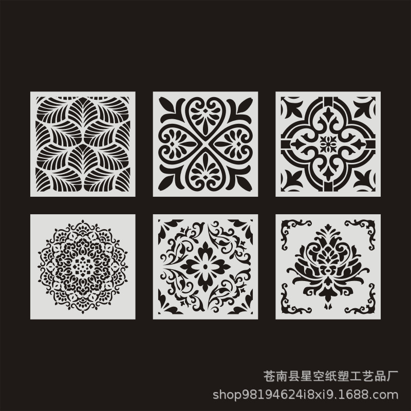 Cross border hot sale Mandala 30*30 wall painting floor furniture decoration painting template Amazon