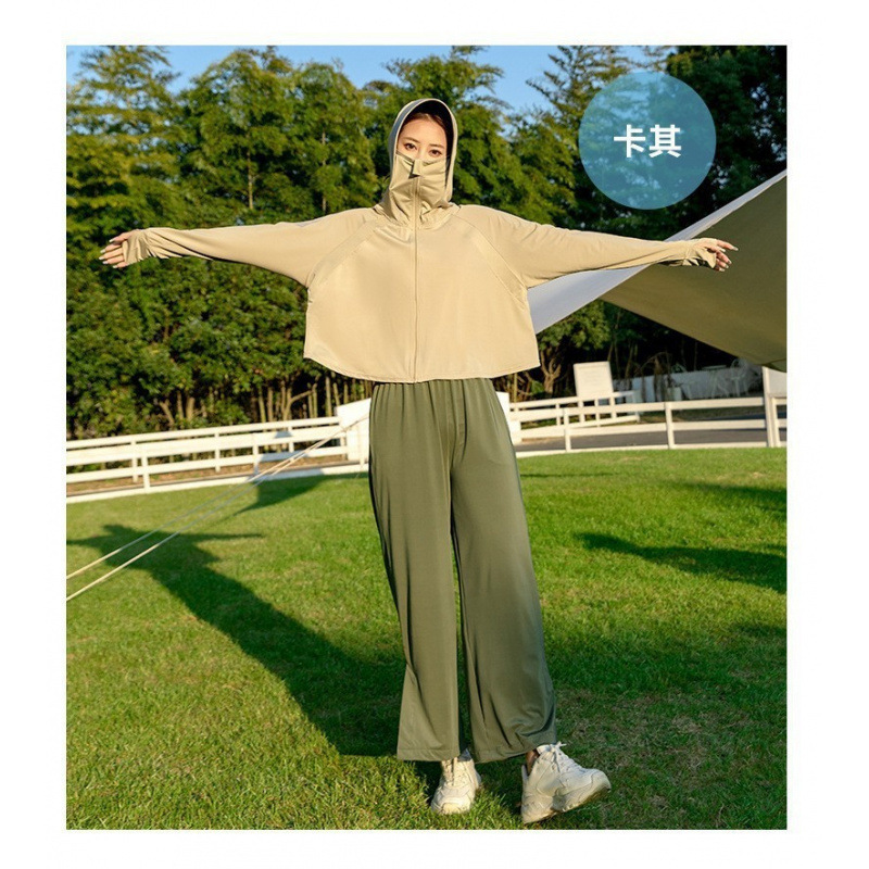 Picture of Ice Silk Sun Protection Clothing Women's Summer Thin UV Protection All-match Sun Protection Clothing Loose Sports Outdoor Hooded Coat Women