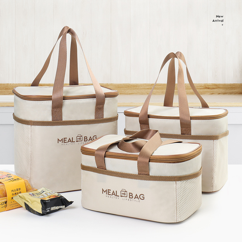 Lunch Box Bag for Office Students with Rice Wrap Aluminum Foil Insulation Waterproof Meal Bag Lunch Bag Thickened Meal Bag