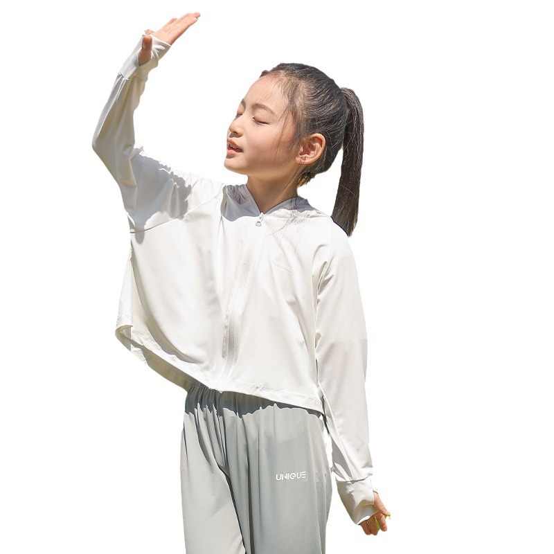 Picture of Children's Thin Lightweight Breathable Girl's Ice Silk Coat Summer Children's Sunscreen Anti-UV UPF50