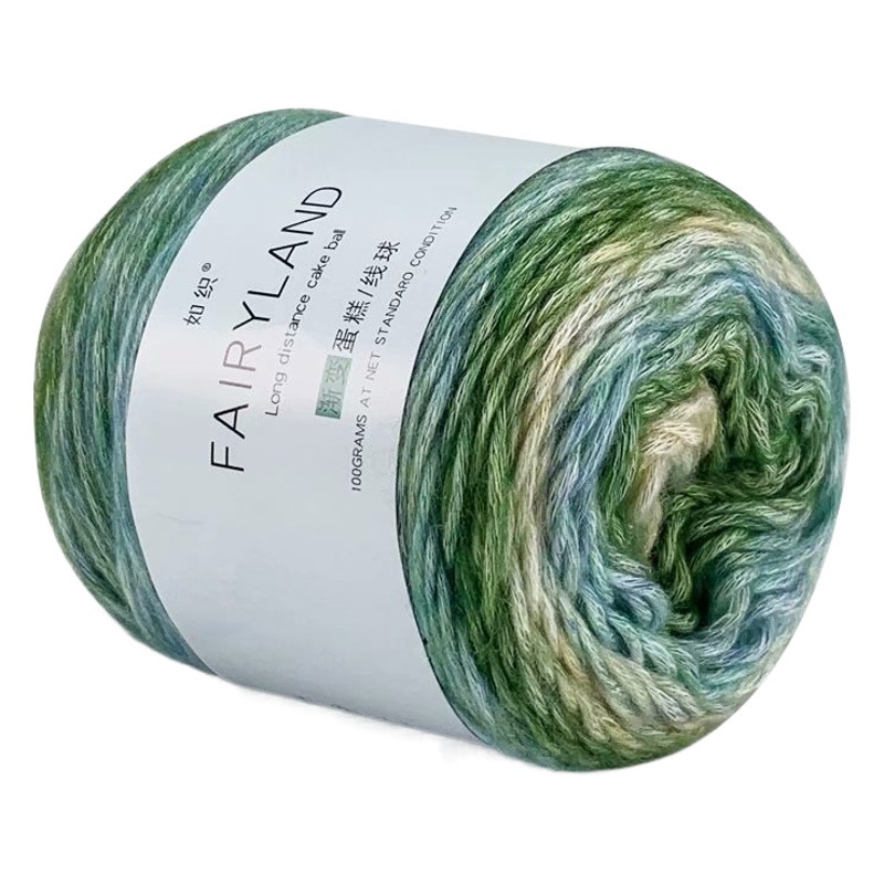 Nuanda cake line gradient fancy wool segment dyeing wool 10 postage magic color line Rainbow Line