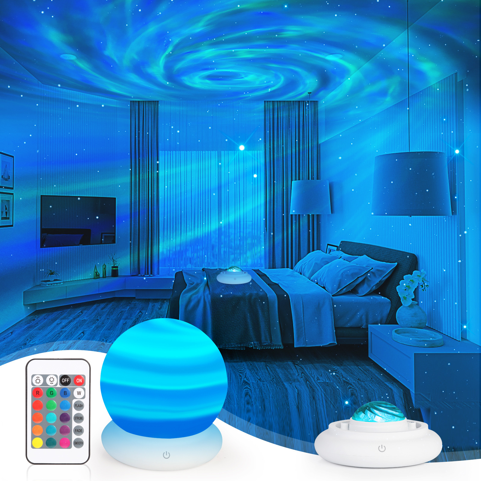 Chunyan Planet Lamp Projection Lamp Rotating Galaxy Galaxy Star Space Lamp Children's Room Northern Lights Bar Creative Star Lamp
