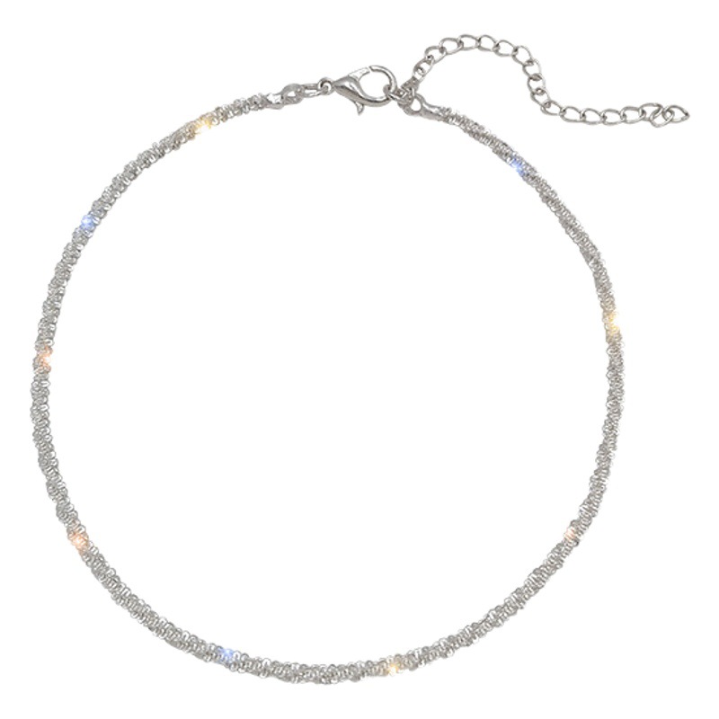 Sparkling Anklet Women's High-End 2025 New Sexy S925 Silver-Plated Ins Niche Design Foot Accessories Summer
