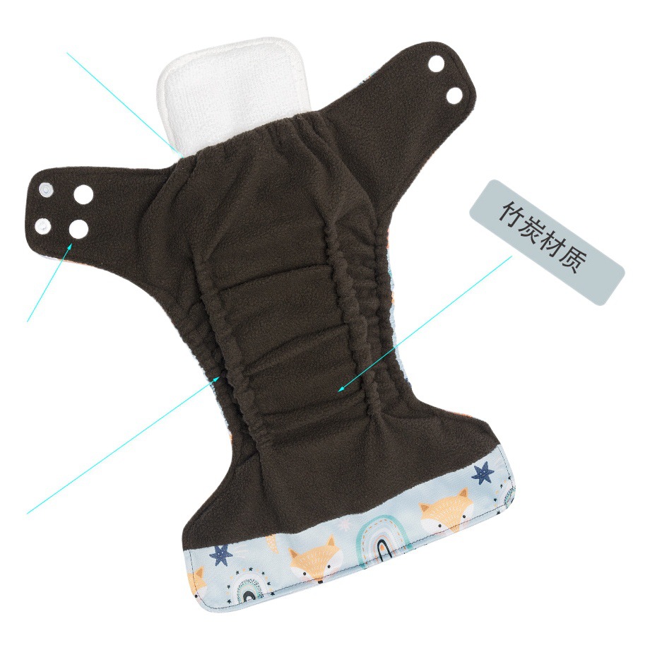 Picture of Foreign Trade Hot Baby Cloth Diapers 0-6 Months Newborn Baby Washed Diapers Black Waterproof Diapers