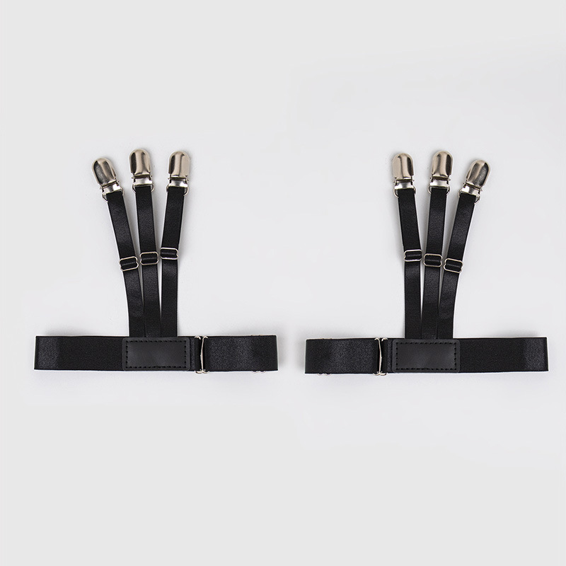 Picture of Unisex Simple elastic adjustable three-clip shirt clip socks clip business all-match in stock neat men