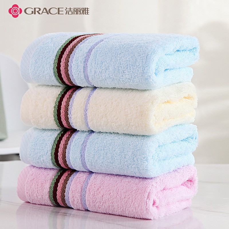 Picture of Jieliya towel 6638 plain pure cotton soft satin strong absorbent gift towel cotton wholesale