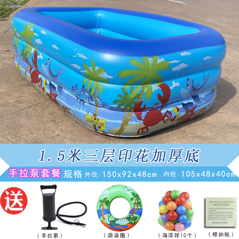 Picture of Inflatable Swimming Pool for Children Thickened Household Extra Large Baby Baby Adult Bath Pool Foldable