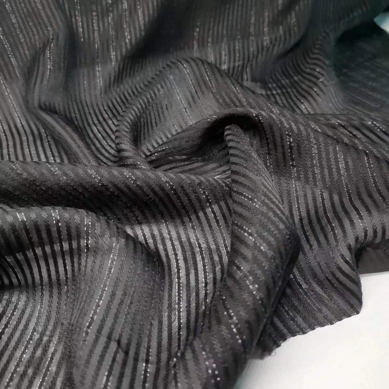 Picture of Gold and Silver Thread Silk Satin Thread Fabric Mulberry Silk Clothing Narrow Fabric