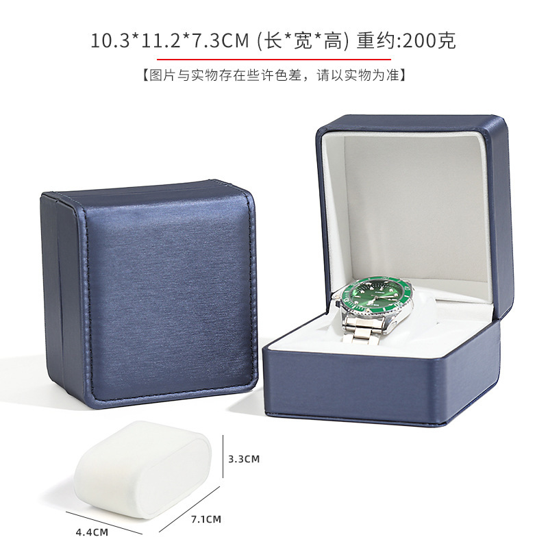 Picture of Factory spot PU leather gold brushed watch display storage box flip bracelet watch box