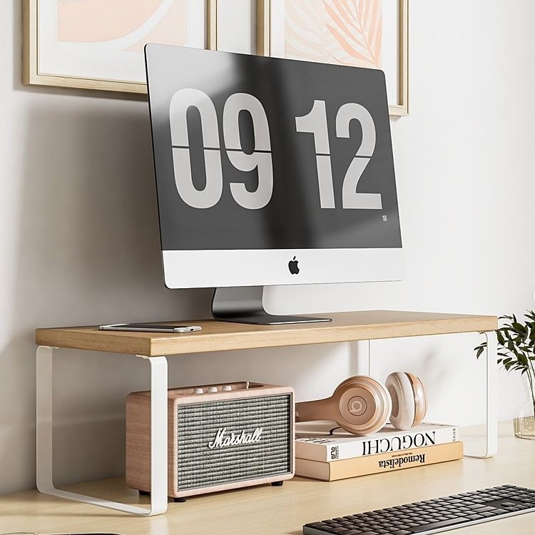 Monitor raised rack, base stand, pad raised shelf, desktop computer raised shelf, office desktop storage shelf