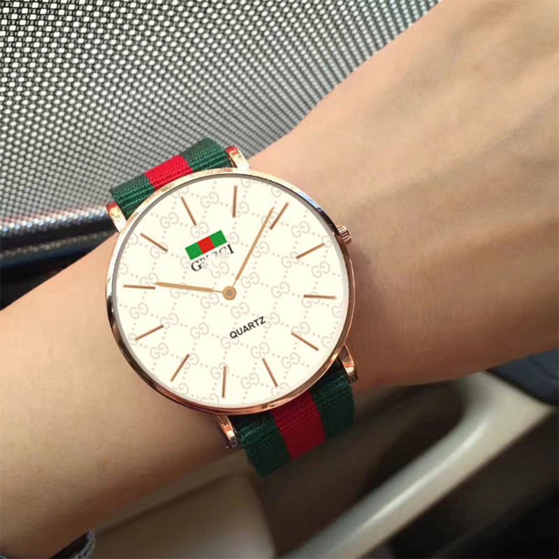 Hot Selling British Style Canvas Belt Korean Style Casual Fashion Couple Watch Personalized All-match Ultra-thin Student Watch