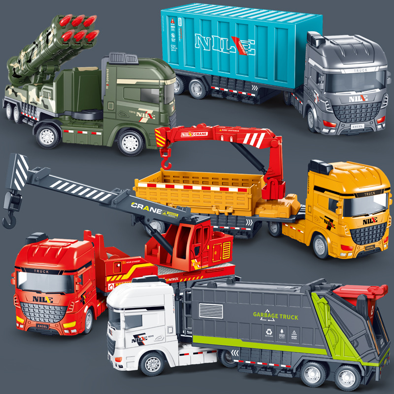 Children's inertia large toy car boy engineering car rescue fire truck transport vehicle military vehicle sanitation vehicle model