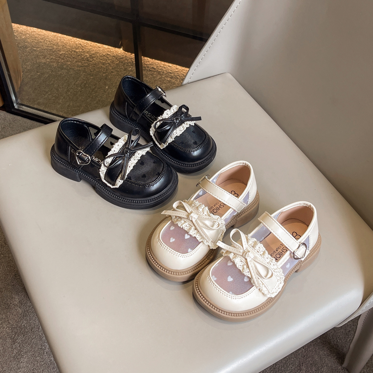 Girls' Breathable Small Leather Shoes 2025 Summer New Style Girls' Princess Shoes Breathable Kidsren's Flats Spring & Fall Shoes