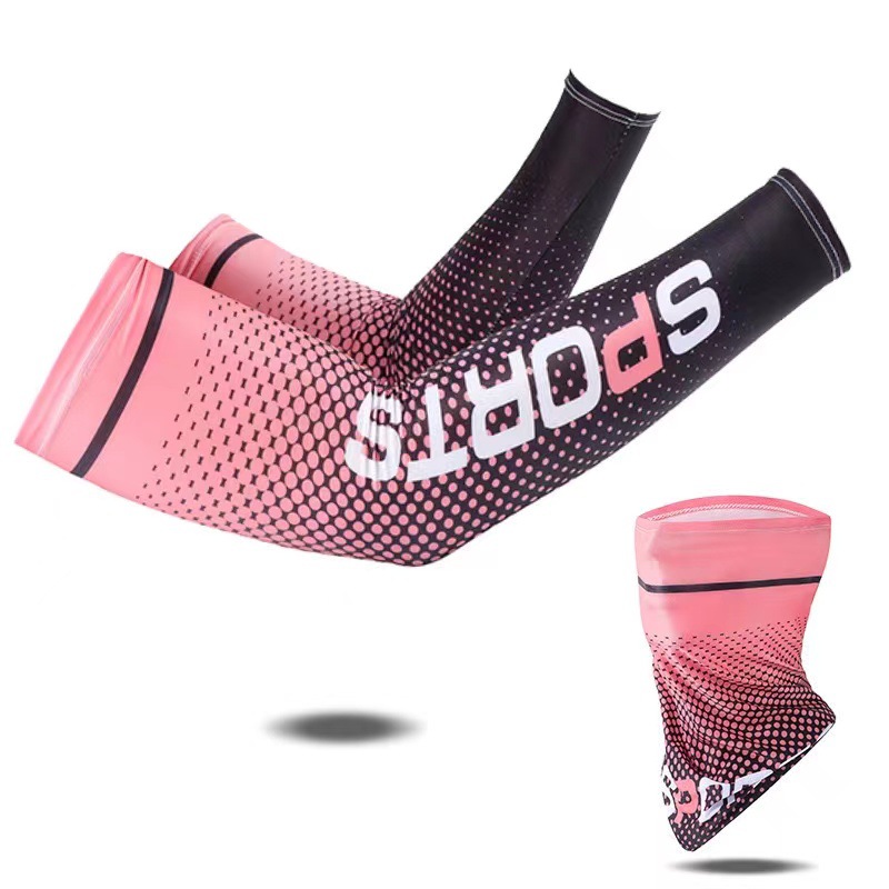 Picture of Sun protection ice oversleeve men's oversleeve Ice Silk gloves women's summer thin UV protection riding face towel driving source