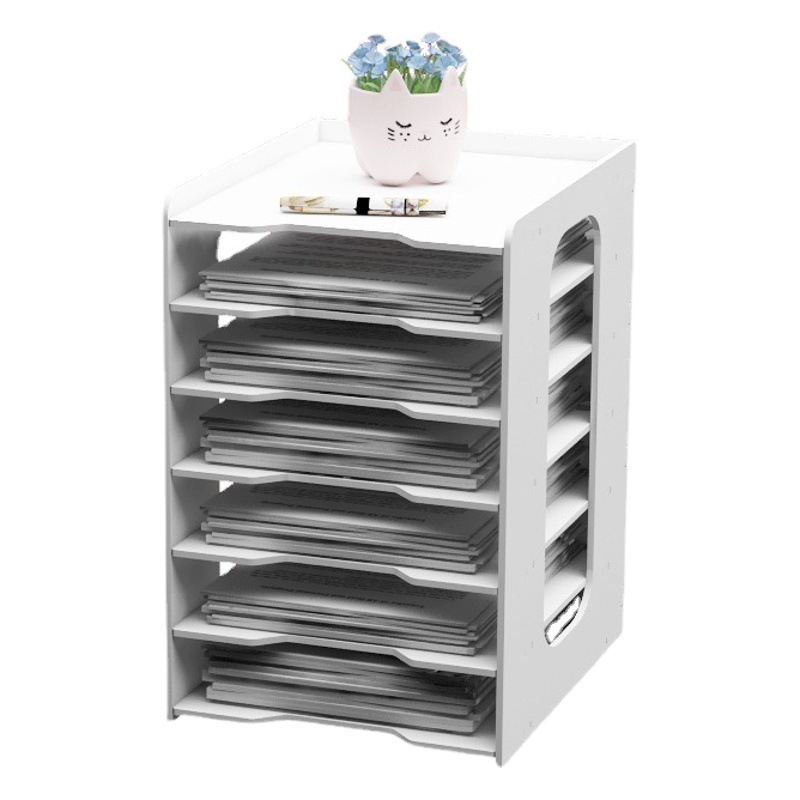 [Cross-border Supply] File Rack Multi-layer Data Office Supplies Storage Layered Storage Classification Desktop Storage Box