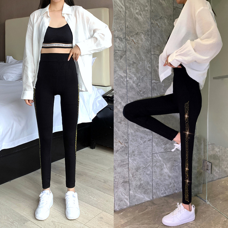Picture of New Modal Spring and Autumn Thin Leggings Women's Outerwear Thin Slimming Hot Diamond Slimming Butt Lifting Easiest for Match Yoga Pants