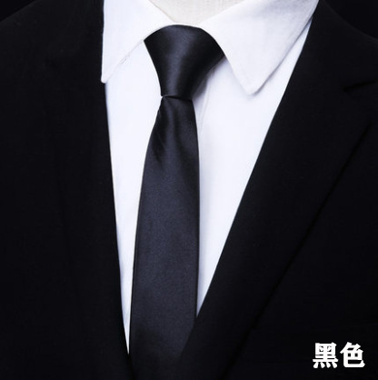 Picture of Tie men's zipper tie 5cm lazy solid color student dress Navy Red black wedding easy to pull factory wholesale