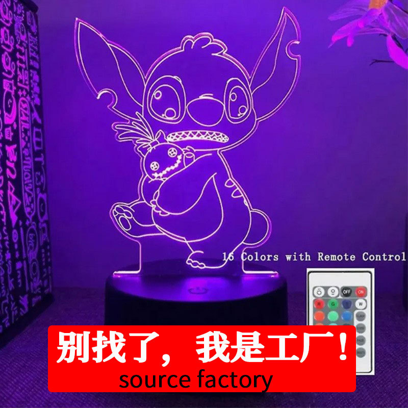 Stitch Peripheral Night Light, Creative Bedside Atmosphere Table Lamp, Cross-Border Wholesale Event, Student Birthday Gift