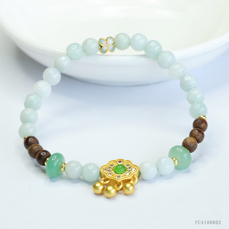 Picture of As soon as Yu natural Myanmar A goods jade bracelet agarwood bracelet national tide jewelry wholesale FC4100602