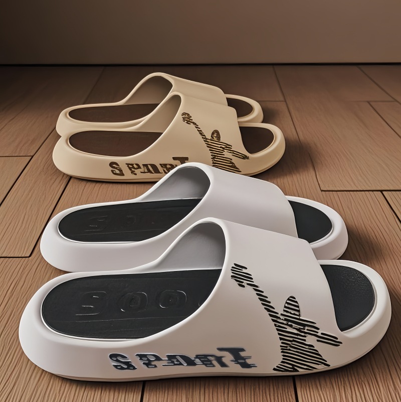 Summer Sports Indoor Thickened Slippers Men's Non-Slip Soft Bottom Shit-Feeling Exterior-Wearing Couple's Open Toe Slippers