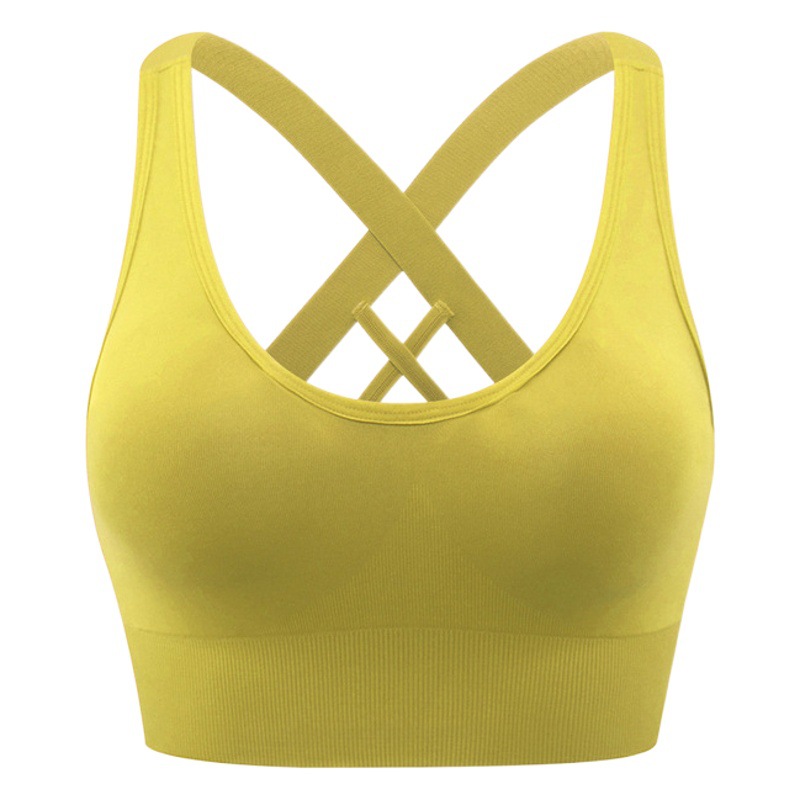 Cross Beauty Back Sports Bra High Strength Quick-drying Breathable Shockproof Running Fitness Yoga Vest Large Size Underwear for Women