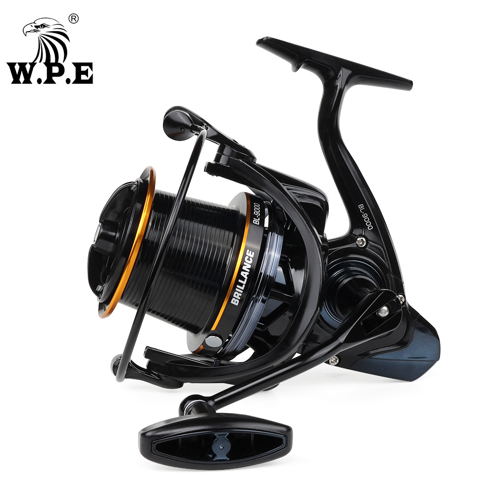 W.P.E professional carp fishing spinning wheel 7 1bbs long cast metal alloy wire cup spinning wheel export